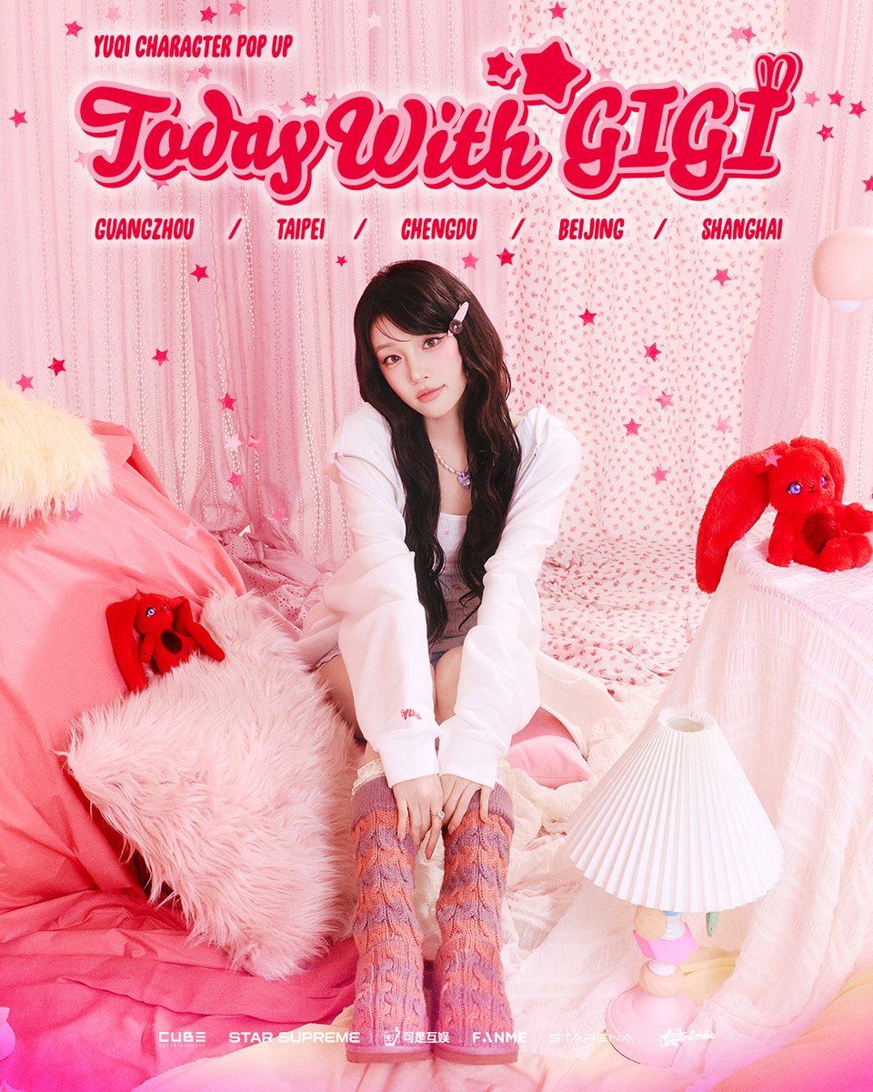 official_fanme's tweet photo. YUQI CHARACTER POP-UP [TODAY WITH GIGI]

🐰GUANGZHOU
🐰TAIPEI
🐰CHENGDU
🐰BEIJING
🐰SHANGHAI

Coming Soon 🥕

#우기 #YUQI #GIGI
#TODAY_WITH_GIGI
#YUQI_POPUP https://t.co/JhclyTcUns