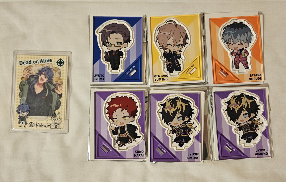 kukuri_81's tweet photo. 〖交換〗ヒプマイ コスモワールド アクスタ

譲：銃兎、幻太郎、簓、空却、十四

求：独歩

郵送交換のみ
お気軽にお問い合わせください😊 https://t.co/qQcUGKtTQA