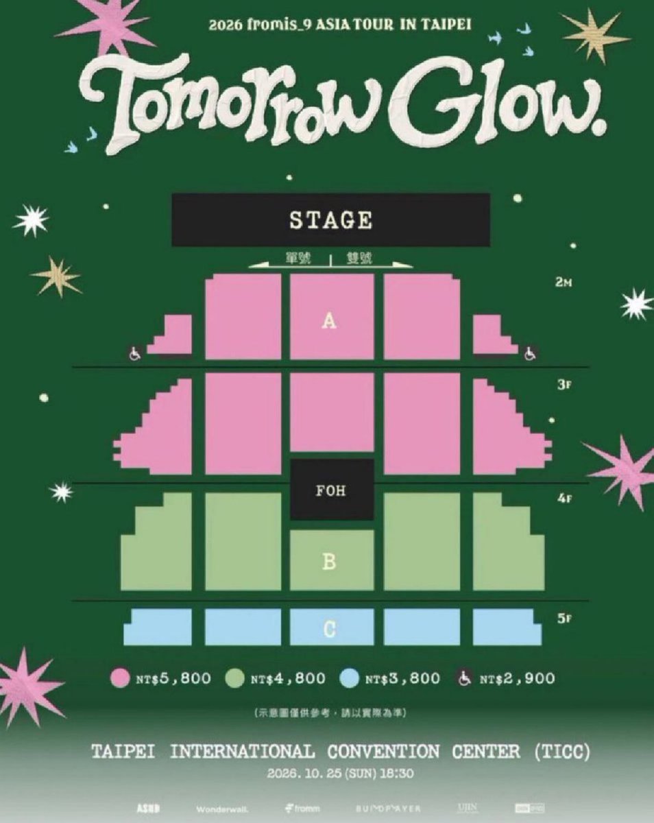 monandaaaaaaa's tweet photo. WTS 
2026 fromis_9 ASIA TOUR [TOMORROW GLOW.] IN TAIPEI📍

🎟️3 tickets Zone 5800 - A
Front rows

Foreigners can buy also
Message me📨

#fromis_9 #프로미스나인
#fromis_9_ASIATOUR
#TOMORROW_GLOW_IN_TAIPEI
#ASND
#BUILDPLAYER 
#UJINent https://t.co/ZyYNMbvTRJ