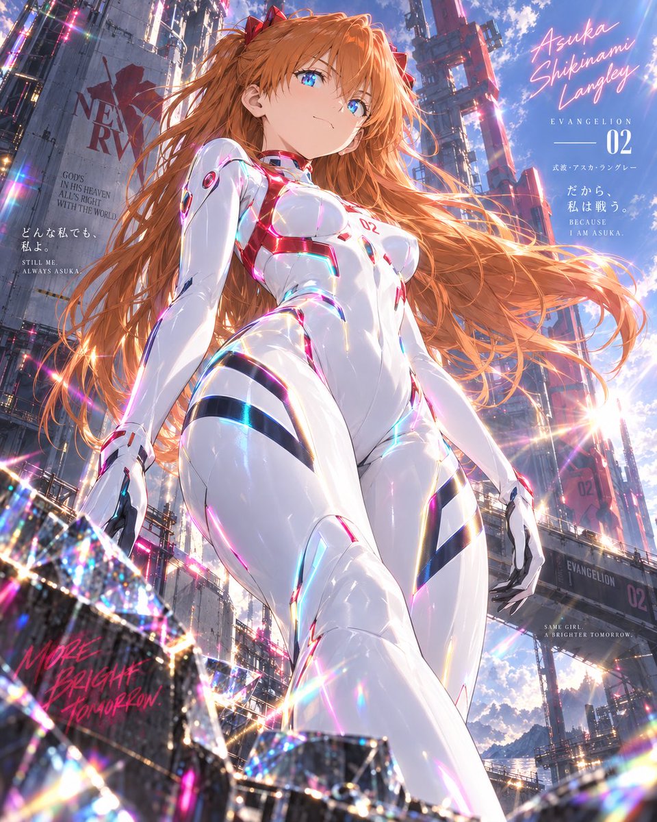 sataandagi_ai's tweet photo. アスカのAIイラストを作りました☆

I love Evangelion ♫
I created an AI fan art illustration of Asuka Langley. ✨

#エヴァンゲリオン 
#惣流アスカラングレー #式波アスカラングレー #二次創作 #AIイラスト #AIart #Evangelion #NeonGenesisEvangelion #EVA #AsukaLangley https://t.co/5uzdOUB9bH