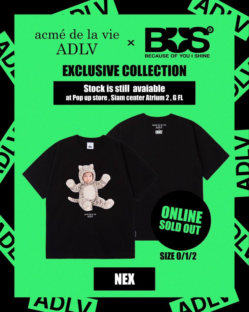 Adlv_Thailand's tweet photo. [ONLINE SOLD OUT] 🔥
ADLV x BUS l NEX Exclusive Collection

Thank you so much for all your love and support. 🖤

Stock is still available at the ADLV × BUS POP-UP STORE. ✨

📍 Siam Center, Atrium 2, G Floor

#adlvthailand #ADLV
#NEXnattakit #ADLVxBUS #BUSbecauseofyouishine https://t.co/LXGUt689Kp
