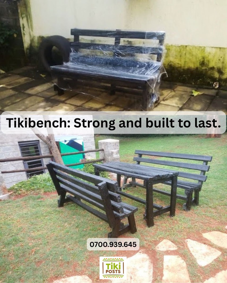 TikiPosts's tweet photo. Give your outdoor spaces a fresh look with TikiBench—durable, low-maintenance, and made from recycled plastic. 
From KES 18K
📞 0700 939 645
#TikiBench #TikiPosts https://t.co/tkc6y8UO6r