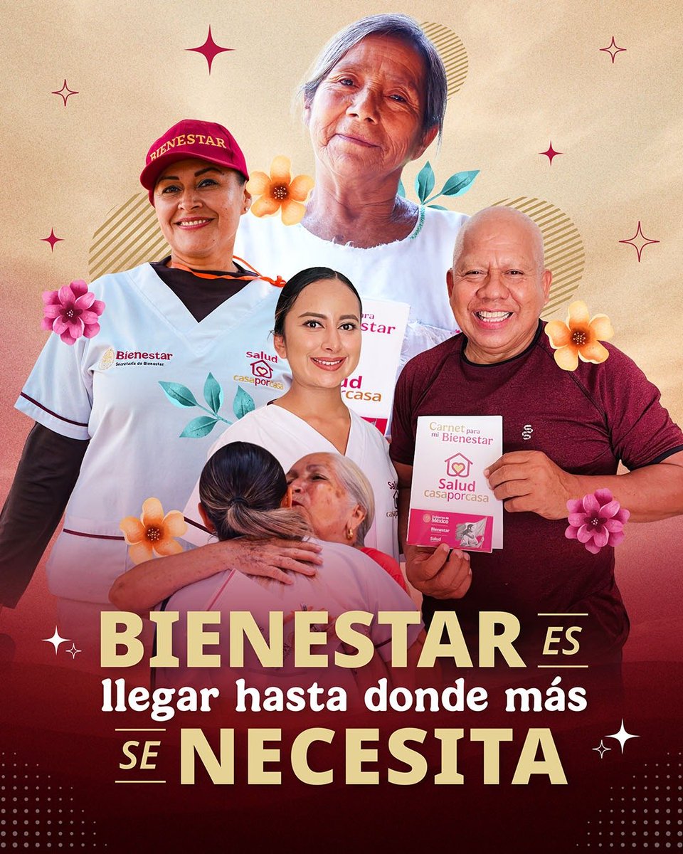 bienestarmx's tweet photo. #BienestarEs llegar hasta donde más se necesita

Con #SaludCasaPorCasa, las y los servidores de la salud recorren comunidades y visitan los hogares de personas adultas mayores y personas con discapacidad para brindar atención, orientación y seguimiento. https://t.co/2DKJ3dqoeB