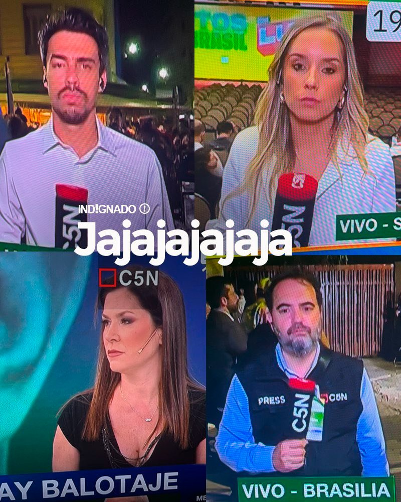 Iherreraa's tweet photo. El rostro de la derrota en Brasil. Me recuerda a los periodistas de Chilevisión cuando ganó el Rechazo y cuando ganó Kast https://t.co/Nuj524w1bh