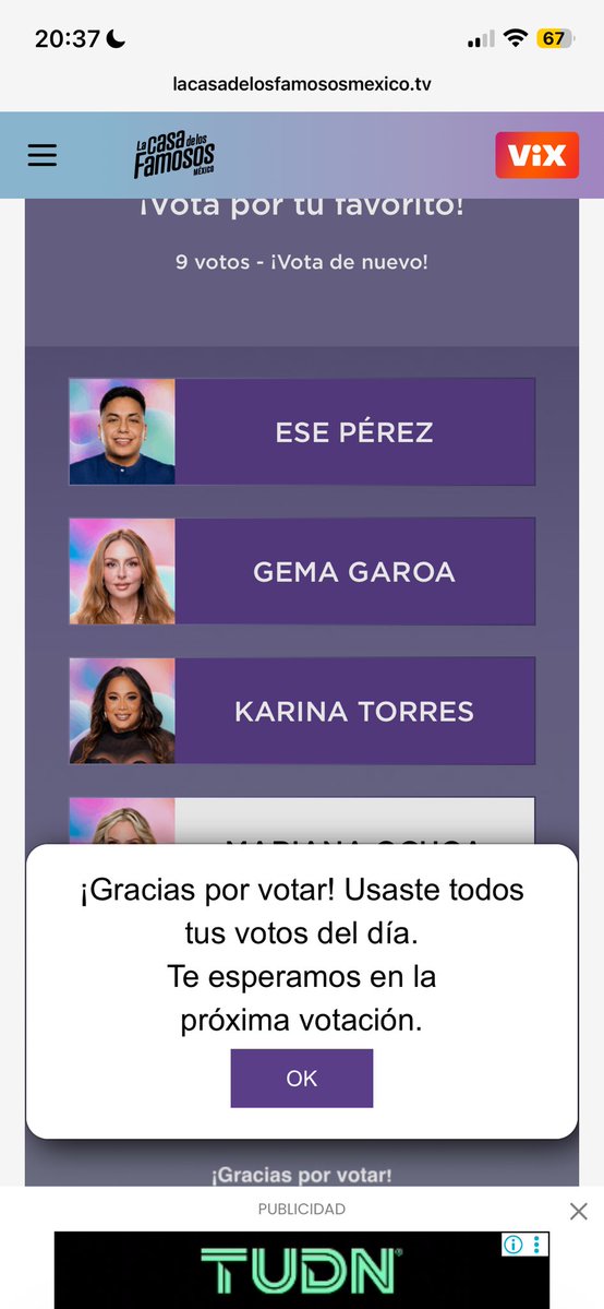 Anni_Castro18's tweet photo. @LaCasaFamososMx No me dejó votar si no he votado porque ???? Osea @VIX  como así yo quiero que gane #MarianaOchoa 
Vamosssssss #MarianaOchoa https://t.co/vFMI1lpzKM