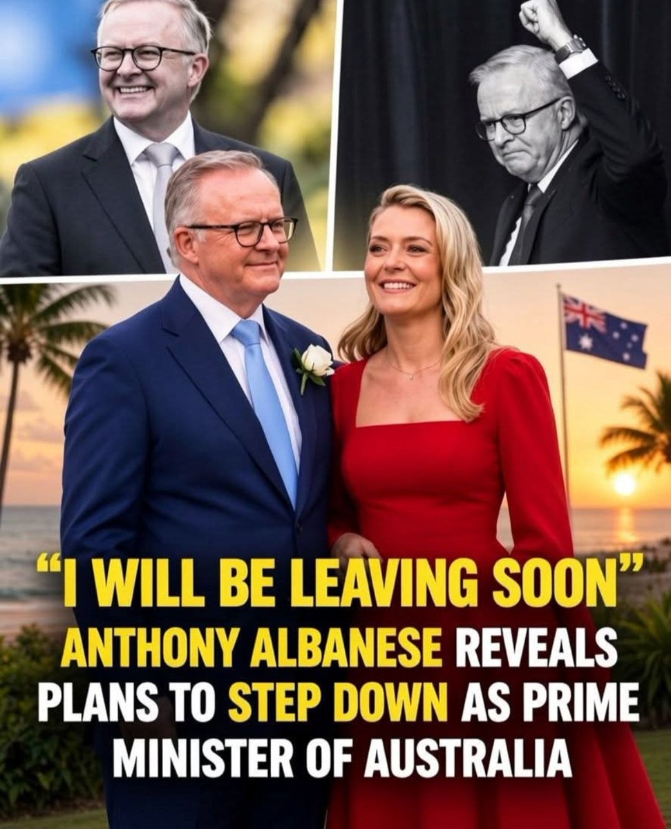 JimThom90458694's tweet photo. Albo’s off to Fiji again today, i wonder how many millions he will give to them

Anthony Albanese and partner looking sharp against a stunning sunset beach backdrop. The Prime Minister of Australia has revealed he will be stepping down soon.

#AnthonyAlbanese #Albo #AustralianPolitics #PrimeMinister #Australia
