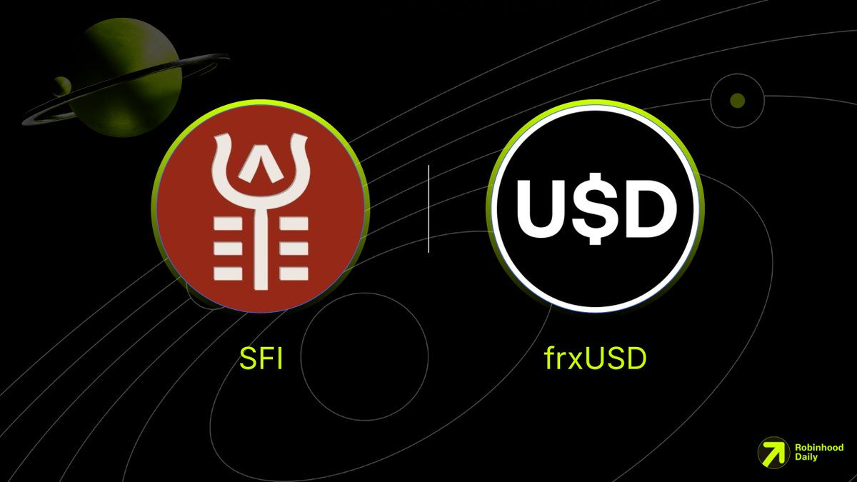 RHDaily__'s tweet photo. .@fraxfinance and @Saffron have opened an SFI/frxUSD market on Fables, Frax’s first volatile pair on Robinhood Chain.

The pool pairs frxUSD, Frax’s Treasury-backed dollar, with Spice (SFI), the governance token of Saffron, a fixed-yield layer on Uniswap liquidity. Liquidity providers can earn $500 a week in partner rewards from Saffron and Frax, plus Creator Fee Rewards and Fables Points.

The market is live at @fablesfi