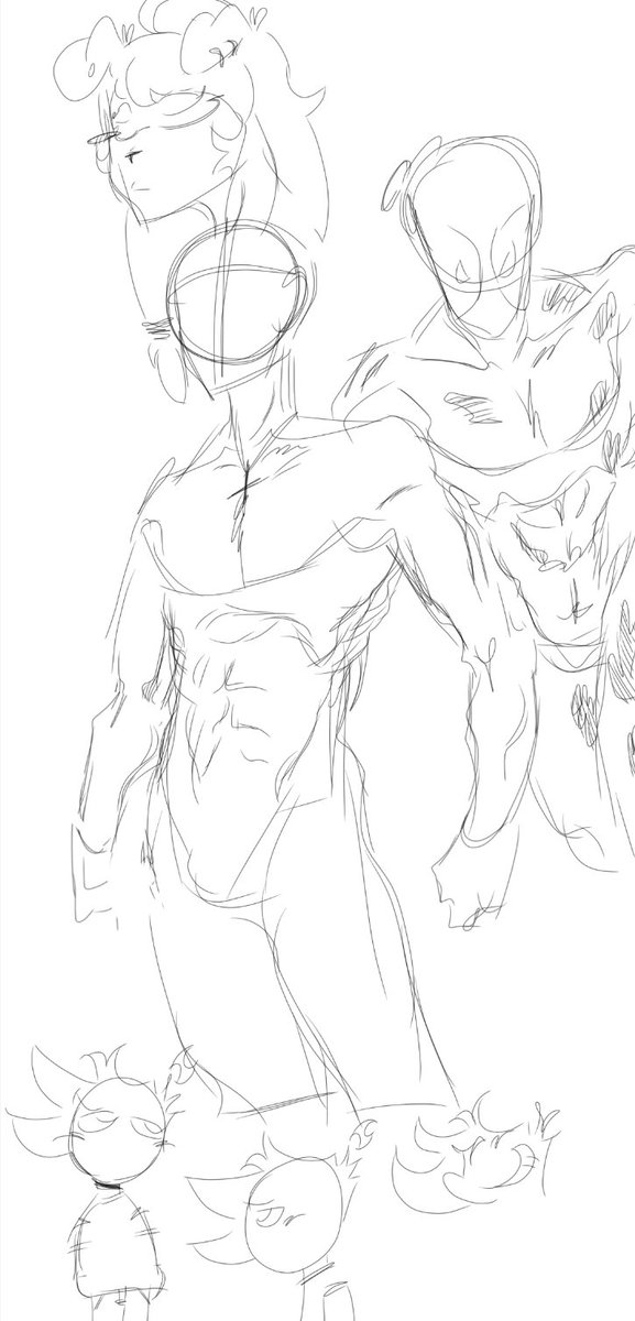 EnderCryptid09's tweet photo. Sketches I did on my phone https://t.co/KGhKhT5nzF