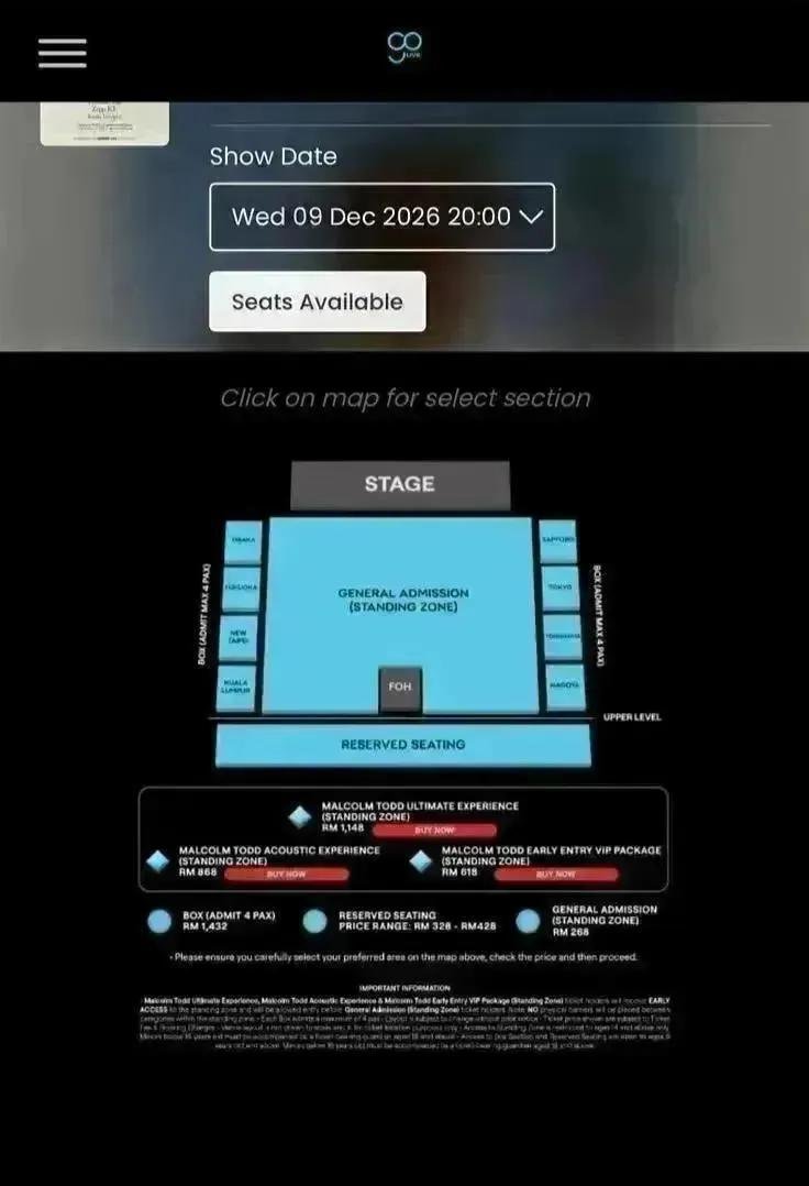 jasmin_ppqq's tweet photo. Letting go my Malcolm Todd Ticket
Do That Again Tour Asia 2026 in Kl

🎫
3xStanding Zone:300MYR
2xAcoustic Experience:1000MYR

📅 9-10 Dec 2026

Serious buyers only. DM if 
#ZeppKL
#malcomtoddinkualalumpur
#MalcolmTodd #MalcolmToddinKL #KLHeadlineSeason #LiveNationMY https://t.co/eagGjeHKZc