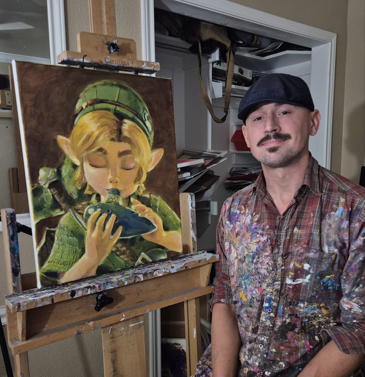 Russell_Stew4RT's tweet photo. Finished Zelda Ocarina of Time painting! https://t.co/DTdBp9TXHc