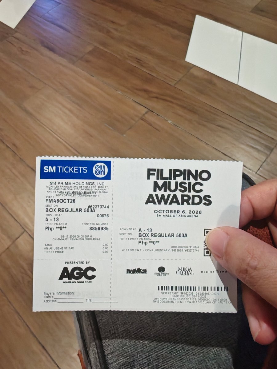 kerinepey's tweet photo. FMA Ticket
Box Regular

Baka may interested kasi di ko na magagamit, kasi nanalo ng another ticket hehehe.

Kasabay naman ako papasok, basta medyo maaga lang dumating hehehe. https://t.co/6bhAYcnR6p