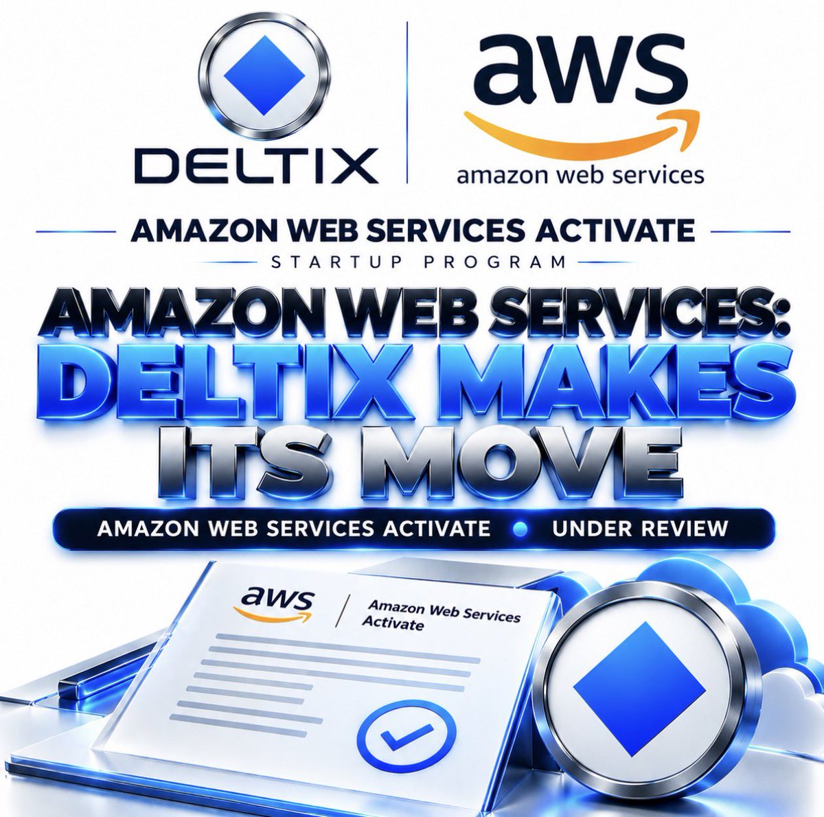 Crypmatrx's tweet photo. 🔹 AMAZON WEB SERVICES — DELTIX MAKES ITS MOVE

Something bigger is taking shape.

Deltix has officially submitted its application to AWS Activate — the startup program from Amazon Web Services.

And the application is now UNDER REVIEW.

🔹 400K+ community
🔹 Layer 1 blockchain LIVE
🔹 P2P LIVE
🔹 DPoS architecture
🔹 Growing ecosystem
🔹 Now exploring Amazon Web Services infrastructure

Why does this matter?

Because Deltix isn’t preparing its technology for where we are today.

🔹 WE’RE PREPARING FOR WHERE WE WANT TO GO NEXT.

More users.
More applications.
More infrastructure.
More scale.

No fake partnership announcement.
No pretending approval has already happened.

The application is real.
The move has been made.
Now Amazon Web Services has the application.

🔹 400K WAS A MILESTONE — NOT THE DESTINATION.

DELTIX IS BUILDING FOR SCALE.

#Deltix #DLTX #AmazonWebServices #AWS #AWSActivate #Layer1 #DPoS #P2P #Web3 #Blockchain #Crypto #加密货币 #区块链 #암호화폐 #블록체인 #Kripto #TiềnĐiệnTử