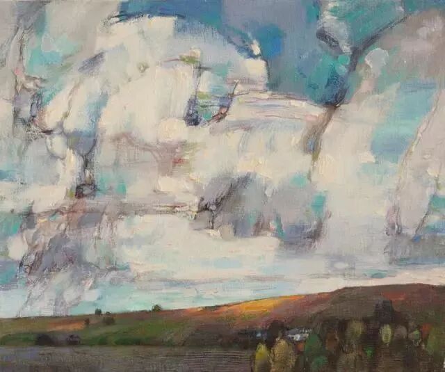 diamondli2013's tweet photo. When landscape becomes a state of being.
Transforming sky, cloud, earth and light into a single breathing rhythm. His paintings do not simply depict nature—they explore its qi, light and color, bringing an Eastern philosophy of nature into the language of oil painting. https://t.co/X6k3IIN55s