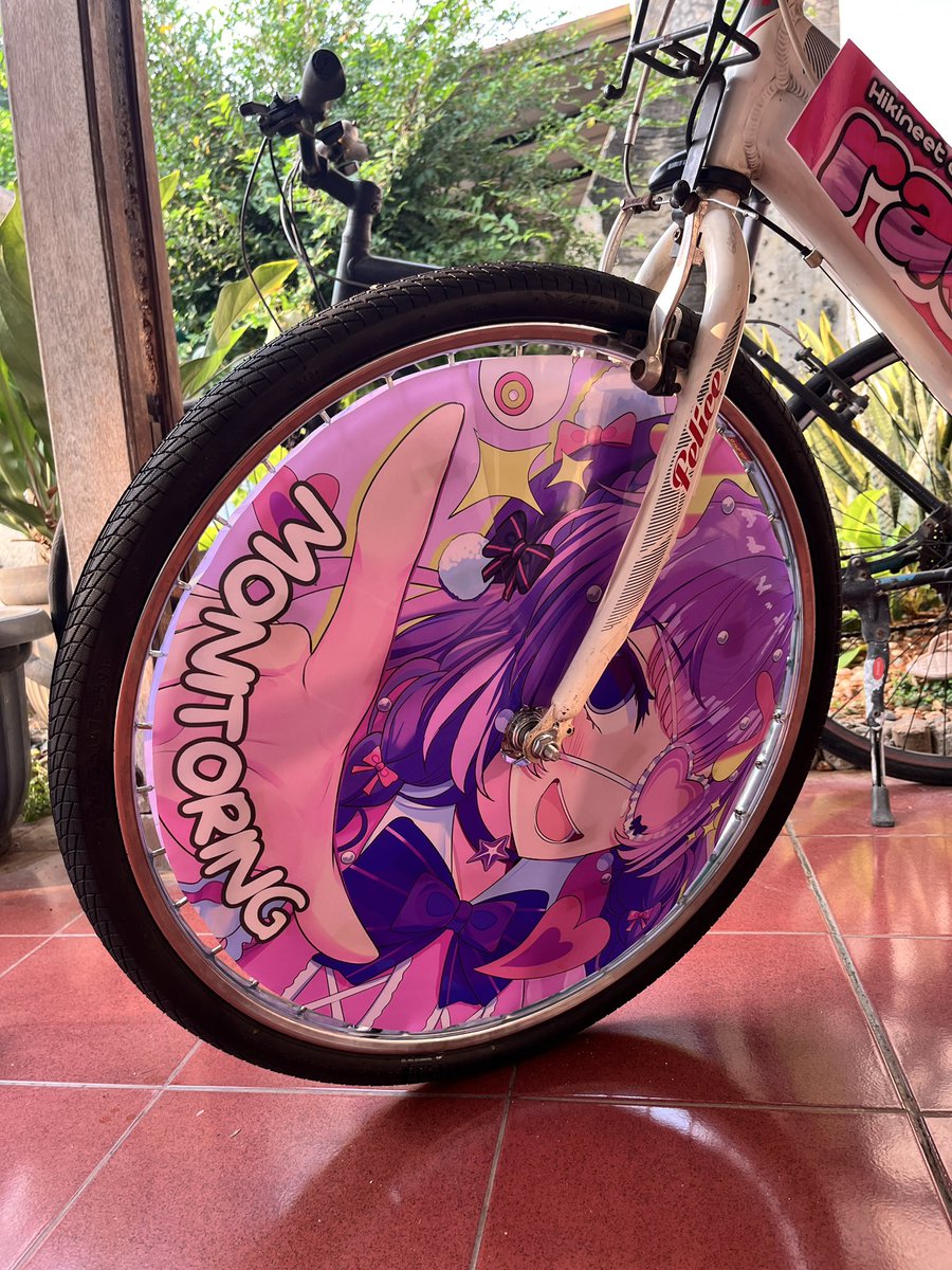 Bimolie_'s tweet photo. For me, the first thing came to my mind is “this roundful format, suitable for itachari (bicycle itasha) isnt it?”

So thats what i do!

Everyone, please welcome newest collection to rachie ita, rachie itachari monitoring ver!

Art by @karunochi 
Body typography by @remio_de https://t.co/JpSjOewNzI