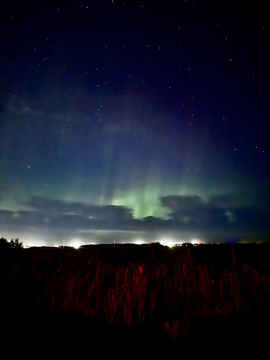ShelbymcWx's tweet photo. A bit cloudy but hey Aurora ! @AlbertaAurora  @teamdomcanada  @LilyLightningWx  @treetanner  @dartanner @_SpaceWeather_ @CalgaryRASC  taken near josephburg ab Oct.4. 2026 850pm #abstorm #wildrosewx #aurora #northernlights https://t.co/wkI5C7kiTt
