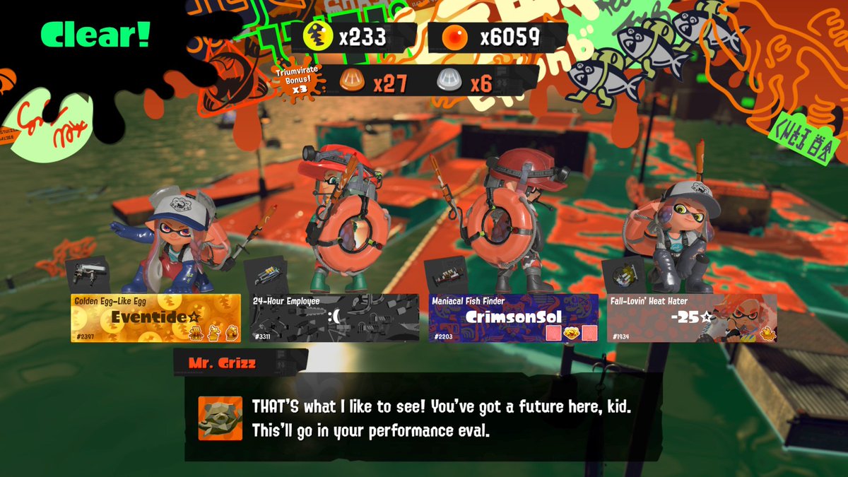 EventideSR's tweet photo. High scores from the recent Wildcard, GG's! #Splatoon3 #SalmonRun https://t.co/ltQzPjuo78