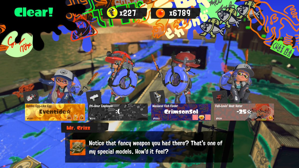 EventideSR's tweet photo. High scores from the recent Wildcard, GG's! #Splatoon3 #SalmonRun https://t.co/ltQzPjuo78