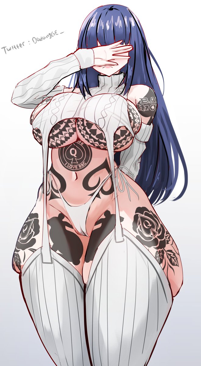 AnimeIsBNWO's tweet photo. She's still a bit shy about it but she'll love her new tattoos~ ♠️

#ntr #blacked #hentaiblacked #hentai #qos #bnwo https://t.co/PgFKVzmpTO