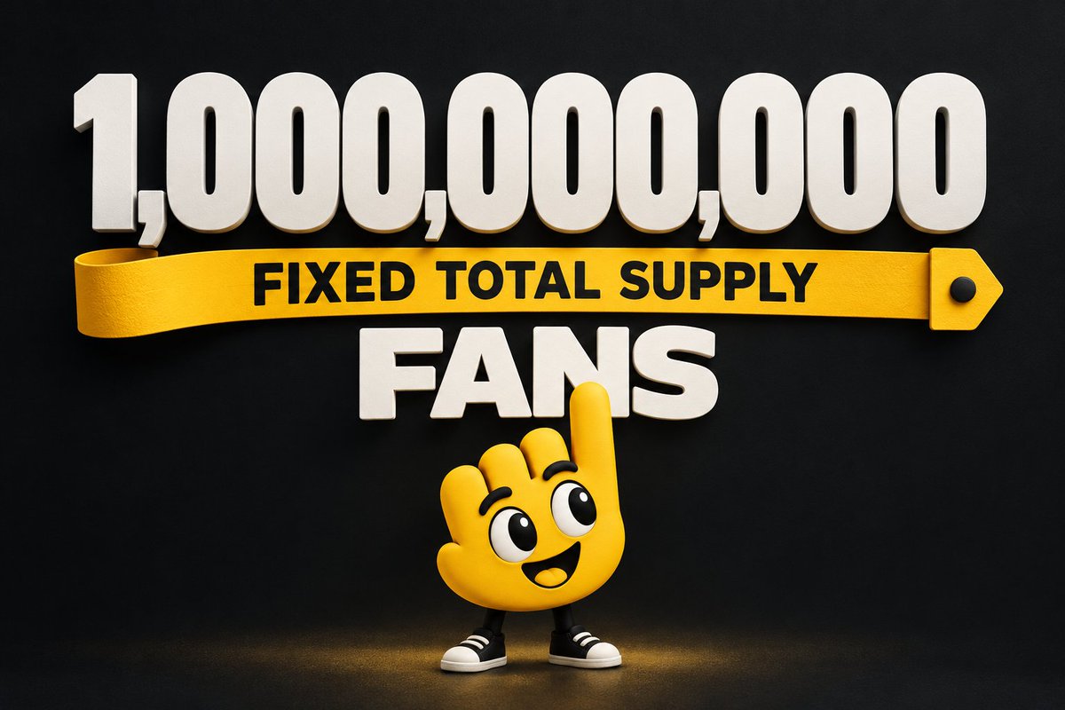 fansdotfun's tweet photo. 1,000,000,000 FANS.
Fixed total supply.
That’s the starting number. Keep it in mind for the next part. https://t.co/YWU4IXeal7