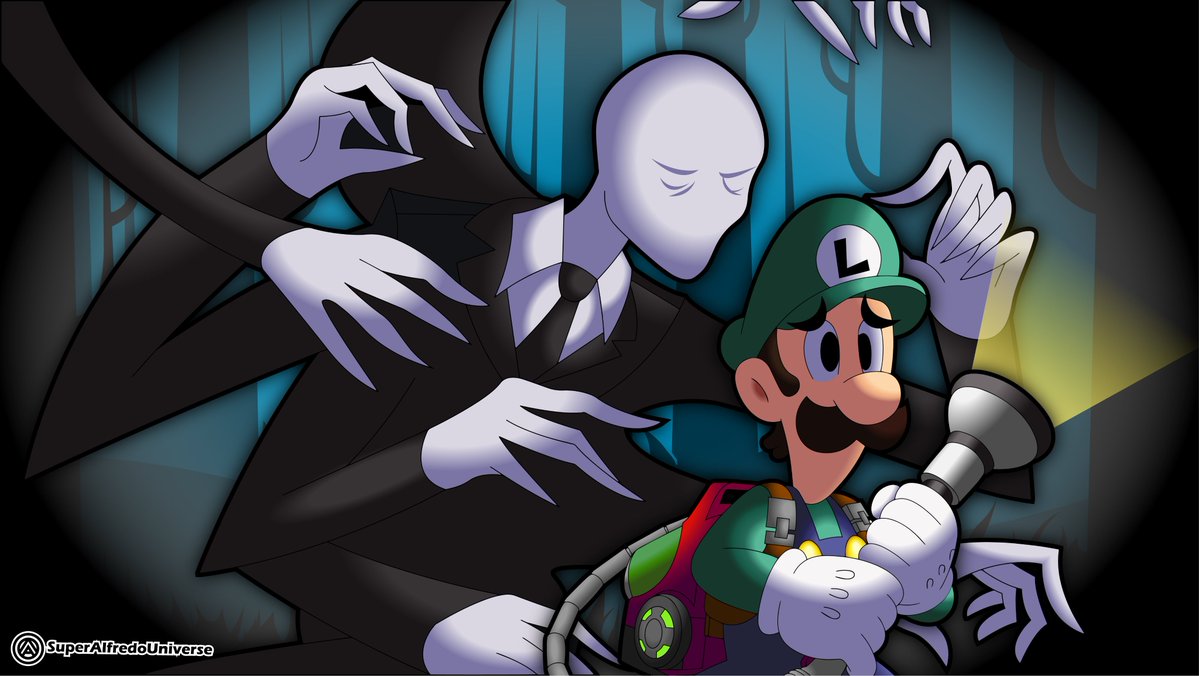 SuperAlfredoUn1's tweet photo. Luigi was in... Slenderman

#Nintendo #Luigi #Slenderman #Fanart #digitalart https://t.co/aLEXBh7Zbu