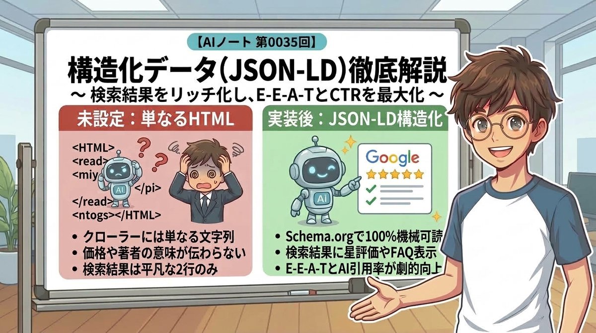 ChairOscar's tweet photo. 「記事の順位が上がらない…」それ、Googleに届いてないかも?
JSON-LDで機械可読化し、CTRと引用率を最大化📊
① 検索結果にFAQや星を表示
② Schemaで正確に構造化
③ ChatGPT・AI検索に対応
保存は【ブックマーク】でどうぞ👇(詳細はリプ欄)
#SEO #構造化データ #JSONLD https://t.co/3aNMVD1QP6