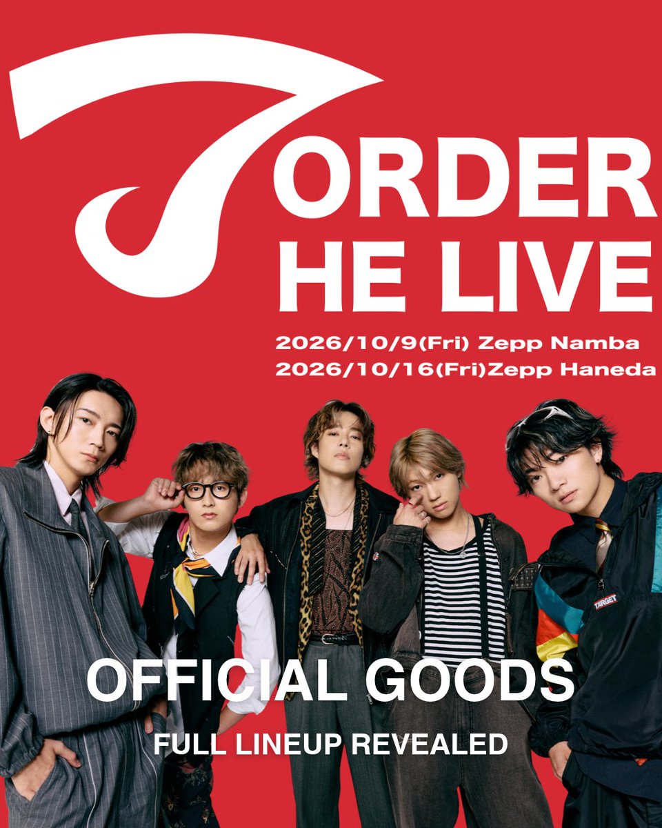 7order_official's tweet photo. ━━━━━━━━━━━━━━
　#7ORDER THE LIVE 2026
         OFFICIAL GOODS 
                ALL ITEMS
━━━━━━━━━━━━━━

OFFICIAL GOODSラインナップを公開‼️

ライブをさらに楽しめるアイテムから、普段使いしやすいアイテム、会場限定グッズまで、バリエーション豊かなラインナップをご用意✨🛍️

https://t.co/WnTeWTvuRd

#7ORDERTHELIVE
#SevenOrder
