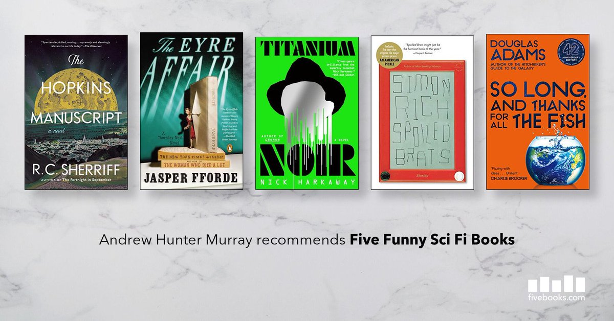 Lili_anyu's tweet photo. Five funny sci fi picks from Andrew Hunter Murray, spanning dystopias, outer space, even crime thrillers.
https://t.co/p9Q049d0lN https://t.co/bbVJHE2a60