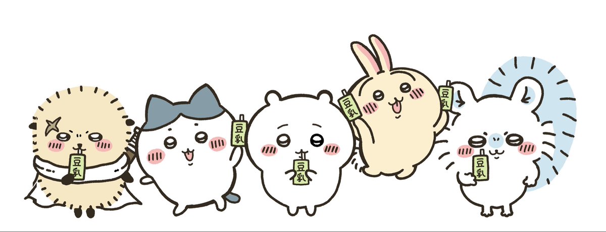 mamenitounyu's tweet photo. リクエストいただいたモモンガとラッコさんも描いてみました！

「美味そうだな、飲ませろ🥛🌱」

#ちいかわ
#ファンアート https://t.co/hWGRjhxUKi