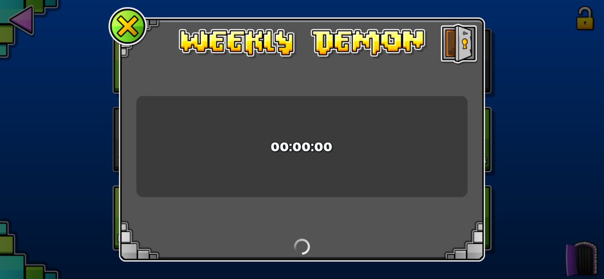 WKGamesMain's tweet photo. The Weekly Demon still hasn’t been set

RobTop has the opportunity to do the funniest thing ever… https://t.co/KtHYRZAOMr