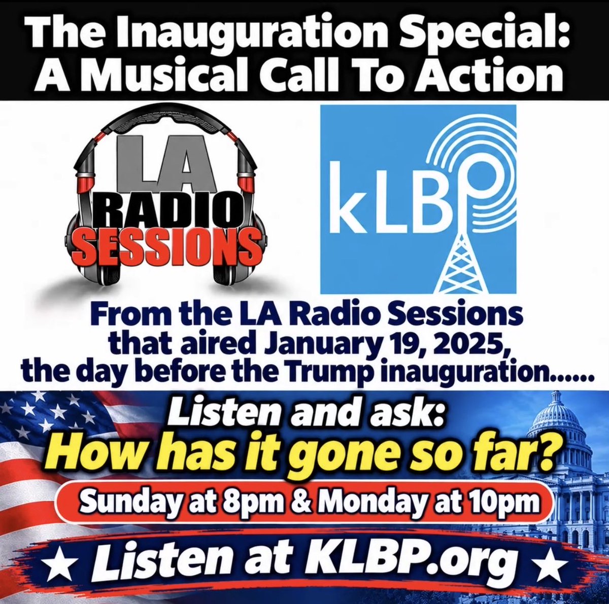 KLBPFM's tweet photo. Sunday on LARadio Sessions with Mike Stark on KLBP at 8pm (pacific time) on https://t.co/mzFD6FU6Ef.  Encore Monday at 10pm. https://t.co/fExBIag5zO