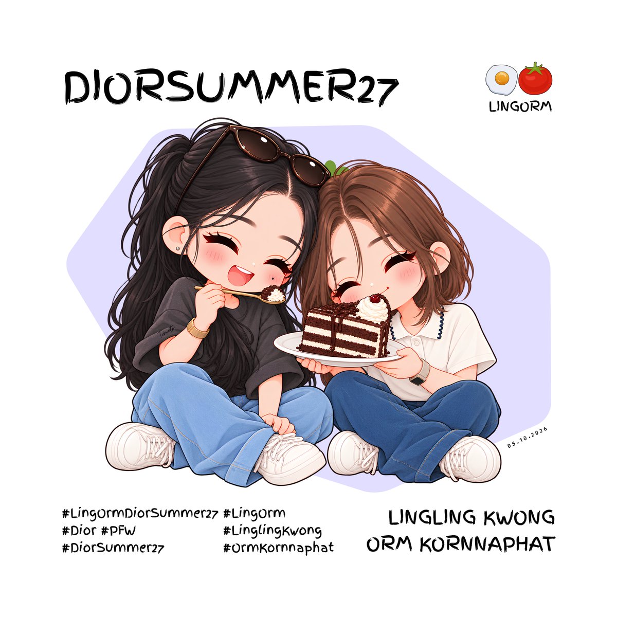 to_pi_3's tweet photo. Good morning 🍰🍫☕️

#LingOrmDiorSummer27 
#LinglingKwong 
#OrmKornnaphat  
#LingOrm #Dior 
#DiorSummer27 #PFW https://t.co/9PfN84Vo6Q