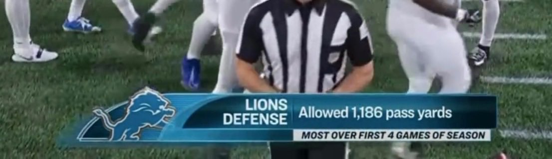 lionsfanreport's tweet photo. Most yards allowed in franchise history! 

More than the 2008 season. 😑 https://t.co/PZ5TDv8haJ
