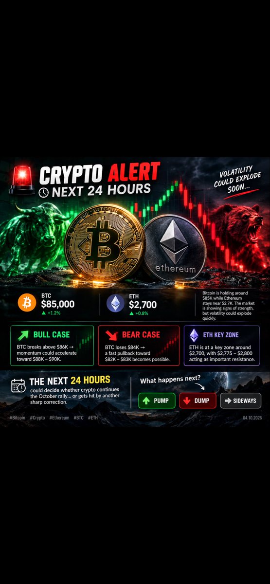 Unikor3116's tweet photo. 🚨 BREAKING: SOMEONE JUST SHORTED BITCOIN FOR $2,000,000. 😳

A $2 MILLION bet that BTC is going DOWN.

One wrong move… and millions could disappear in minutes. 💀

Is this the start of a BIG Bitcoin dump? 👀

🔴 SHORT or 🟢 LONG? https://t.co/1iLiht5Cat