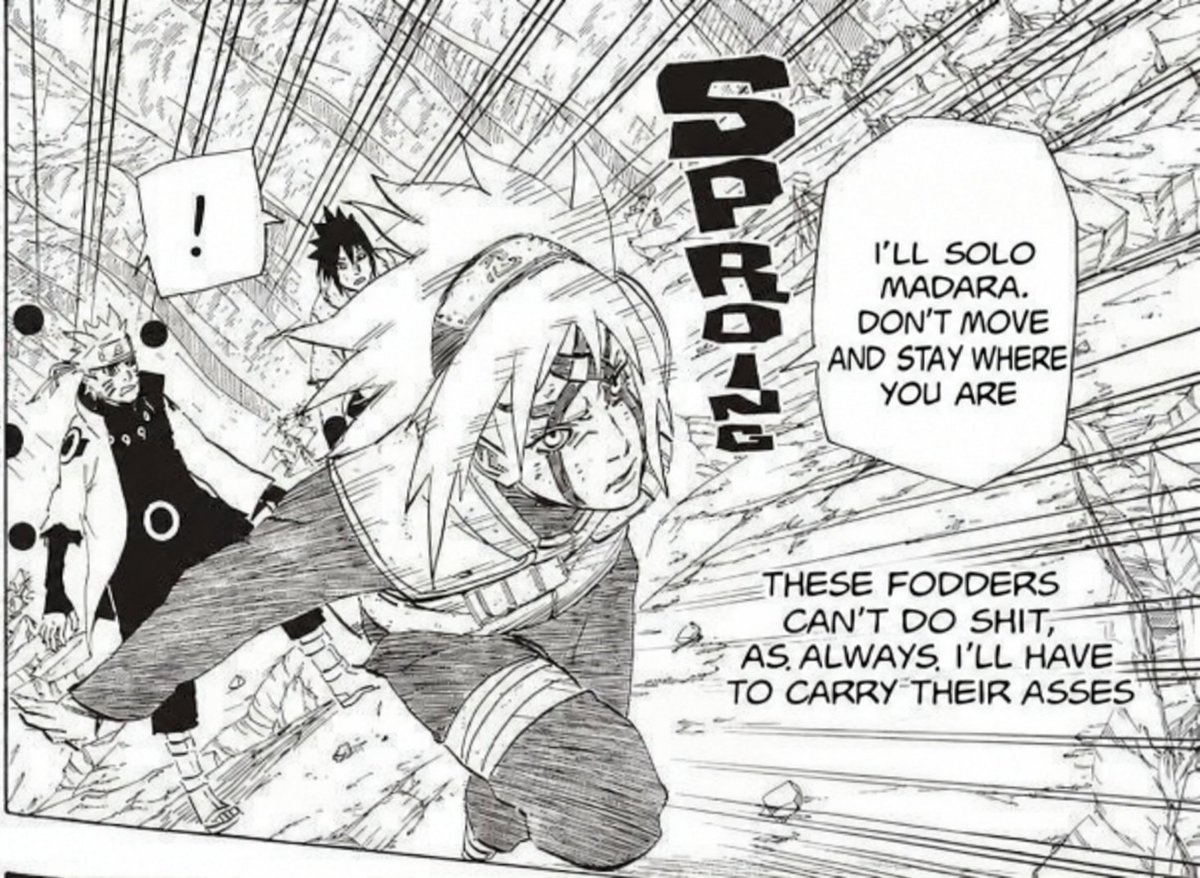 virusbiryani's tweet photo. KAKASHI - "Tell me your likes and dreams for the future"*sigh

SAKURA - "MY NAME IS SAKURA HARUNO. I hate alot of things, and I don't particularly like anything. What I have is not a DREAM because I'll make it REALITY. I WILL AVENGE MY PARENTS &amp; KILL A CERTAIN SOMEONE(OBITO)." https://t.co/2b87St3Ar6
