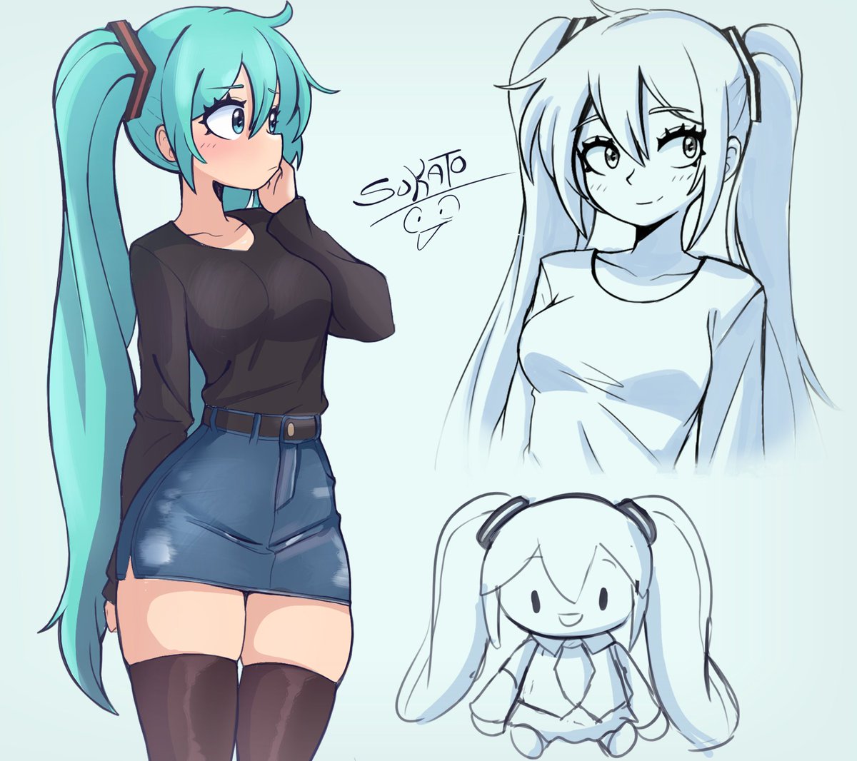 Sukato_'s tweet photo. Miku 👖🧸

#hatsunemiku #初音ミク https://t.co/U99gcmdHVU