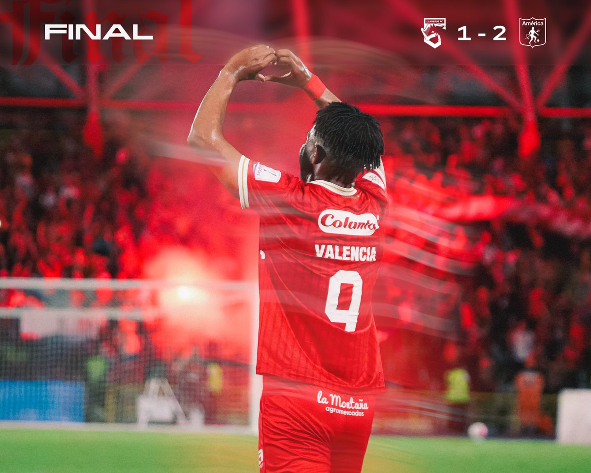 AmericadeCali's tweet photo. 🐎 LLA 1️⃣-2️⃣ AMÉ 👹

⏹️ ¡FINAL DEL PARTIDO!

¡LO DAMOS VUELTA EN EL LLANO! ❤️‍🔥
Tres puntos de carácter, de lucha y de corazón para seguir en lo más alto. 👹🏆

𝐒𝐈𝐄𝐌𝐏𝐑𝐄 𝐀𝐌É𝐑𝐈𝐂𝐀. ❤️‍🔥

Presentado por: @CervezaPoker 

#LLAxAMÉ
#LigaBetPlay https://t.co/AXwmlNSzfh