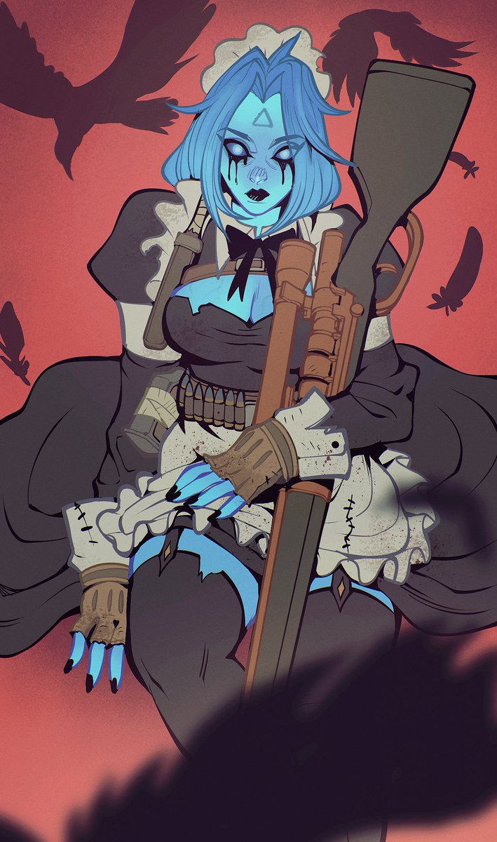 VinegarAndSoda's tweet photo. Maid Vindicta ☠️
#deadlock #deadlockfanart https://t.co/0CrsqU83lT