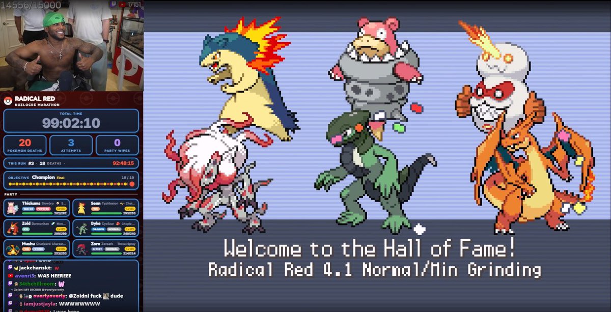 YourRAGEz's tweet photo. POKEMON RADICAL RED NUZLOCKE WITHOUT ENDING STREAM 100% COMPLETE! 

THANK YOU FOR ANYONE THAT TUNED IN. HARDEST THING I EVER DID EVER DID IN MY LIFE https://t.co/N2wjuOKHZz