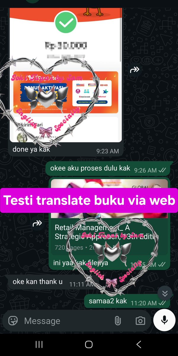 jokitugasbysam2's tweet photo. 🌸🌸🌸🌸🌸
TESTIMONI
.
Pengerjaan essay tingkat kuliah
Pengerjaan translate ebook
#zonauang #jokitugas https://t.co/qTpvQfyf82