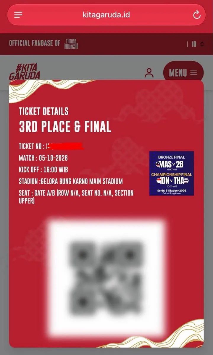 jshepintix's tweet photo. wts dijual tiket timnas garuda vs thailand

aku ada lebihan
upper east - 6 tiket 350/tix cod stadion langsung jam 6 sore 

.t wtb wts ticket final indonesia vs thai #zonauangㅤ https://t.co/w8RJfPny7p