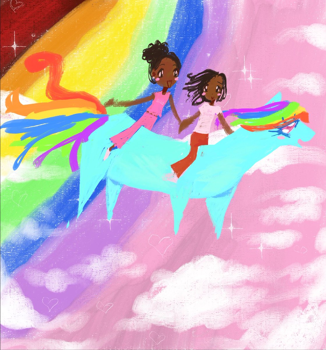 skypixiez's tweet photo. Me and my 10 year old sister drew this together https://t.co/kxvvDXcpL1