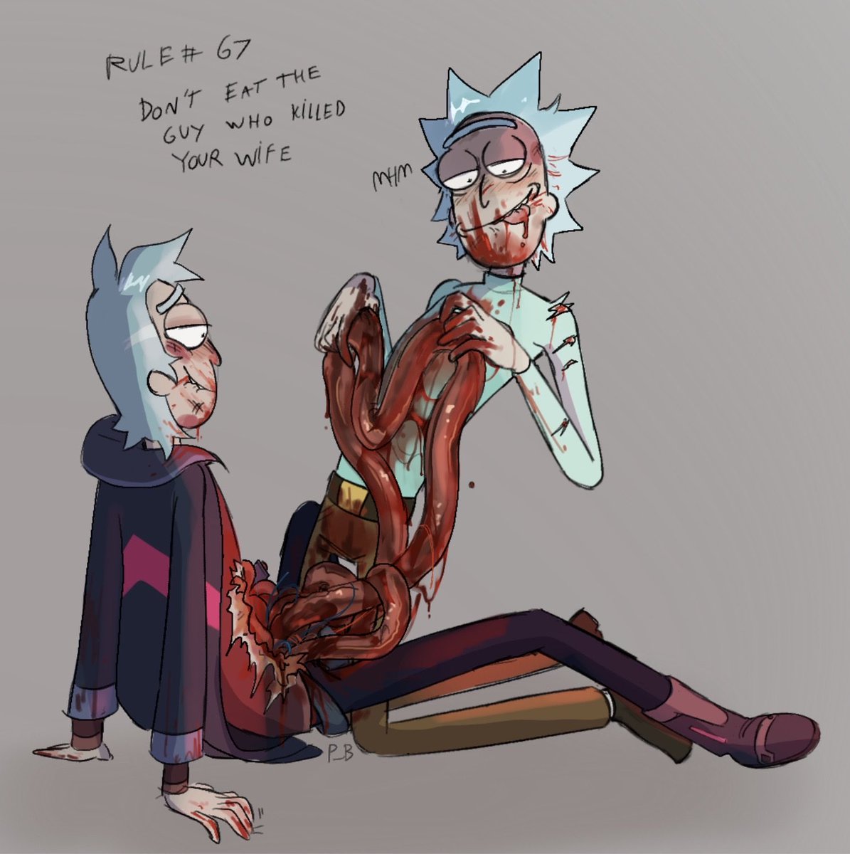 Plaster_bl00d's tweet photo. Wowokay sure just eat eachother I guess #prickcest #rickprime #ricksanchez https://t.co/BE8VTvkFeG