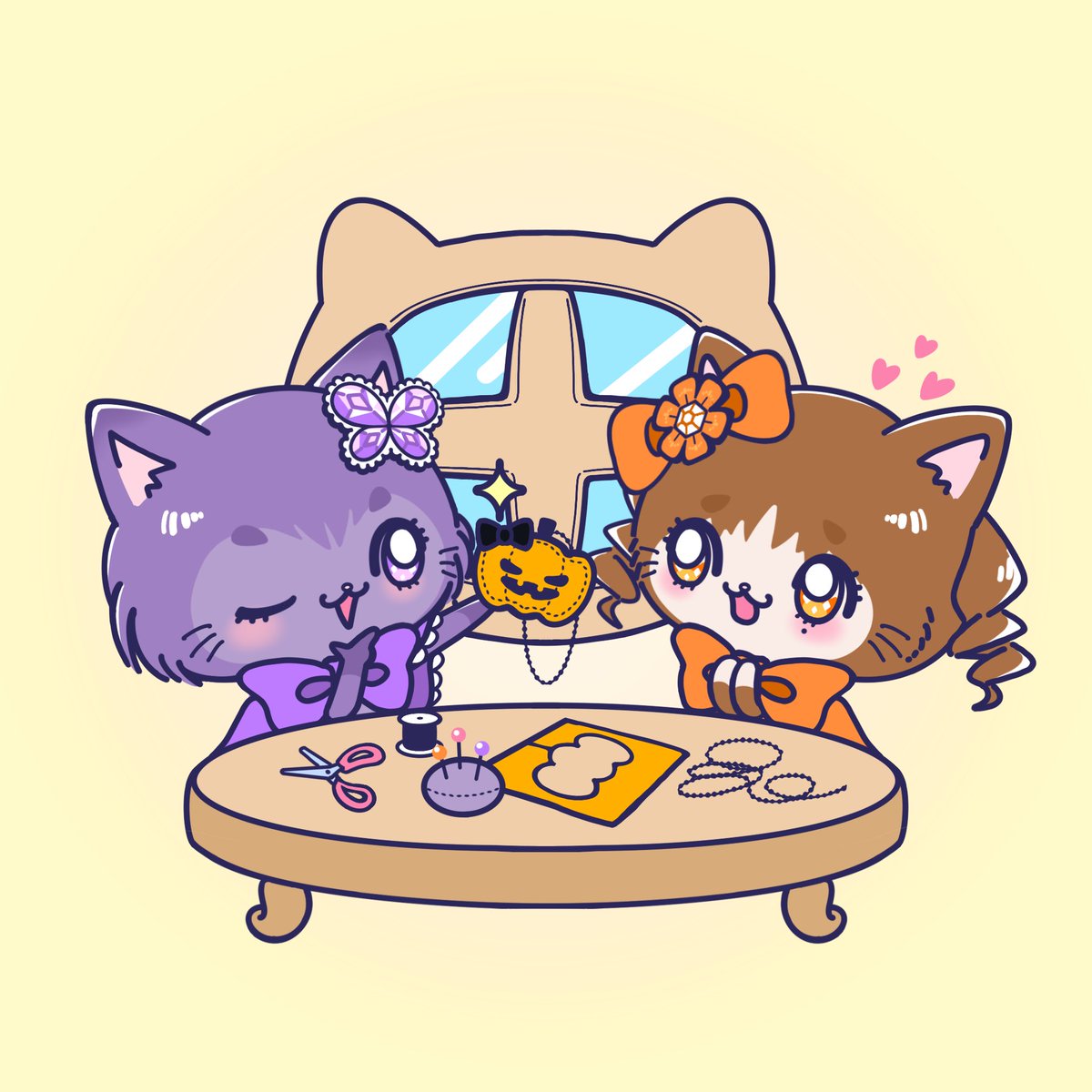 nyanst_kf's tweet photo. ハロウィン楽しみだにゃ〜！みんなは何して過ごすかにゃ？🎃🐾 🐾
#KAWAIIFRIENDS #にゃんすと https://t.co/RI3TkoBBCR
