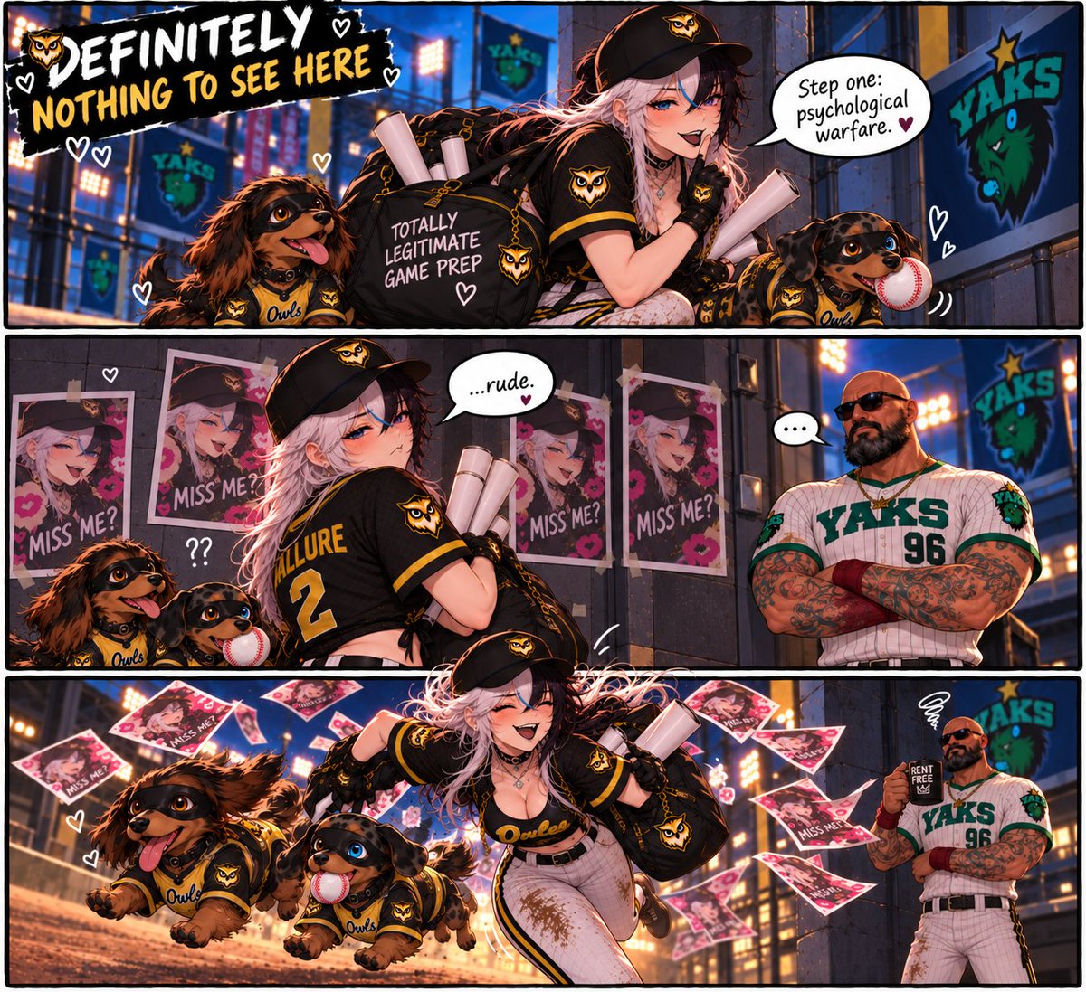 ItsErisAllure's tweet photo. Just some casual baseball prep for the upcoming game this weekend....
You saw nothing.
#RPGBaseball #FlyOwlsFly @drakred89 https://t.co/1pnoxB3LT3
