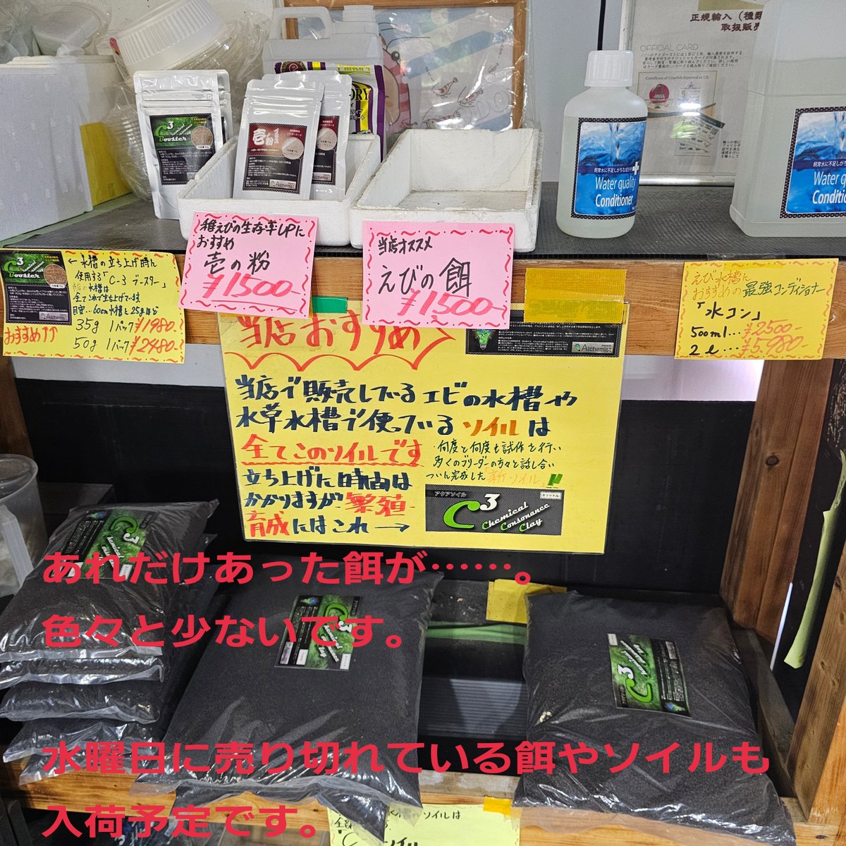 renge5266's tweet photo. おはようございます👋
昨日前半は誰も来なかったですが
ポストした後から怒涛のご来店。
一時は店内に９組のお客様がワチャワチャしてました…💦有難うございます

今週末の3連休は
『スラウェシフェア』です🦐
皆沢山持って来てくれるので在庫が
溢れてます✨️お楽しみに😌

では本日も宜しくお願😌 https://t.co/UFw0Ece3Zq