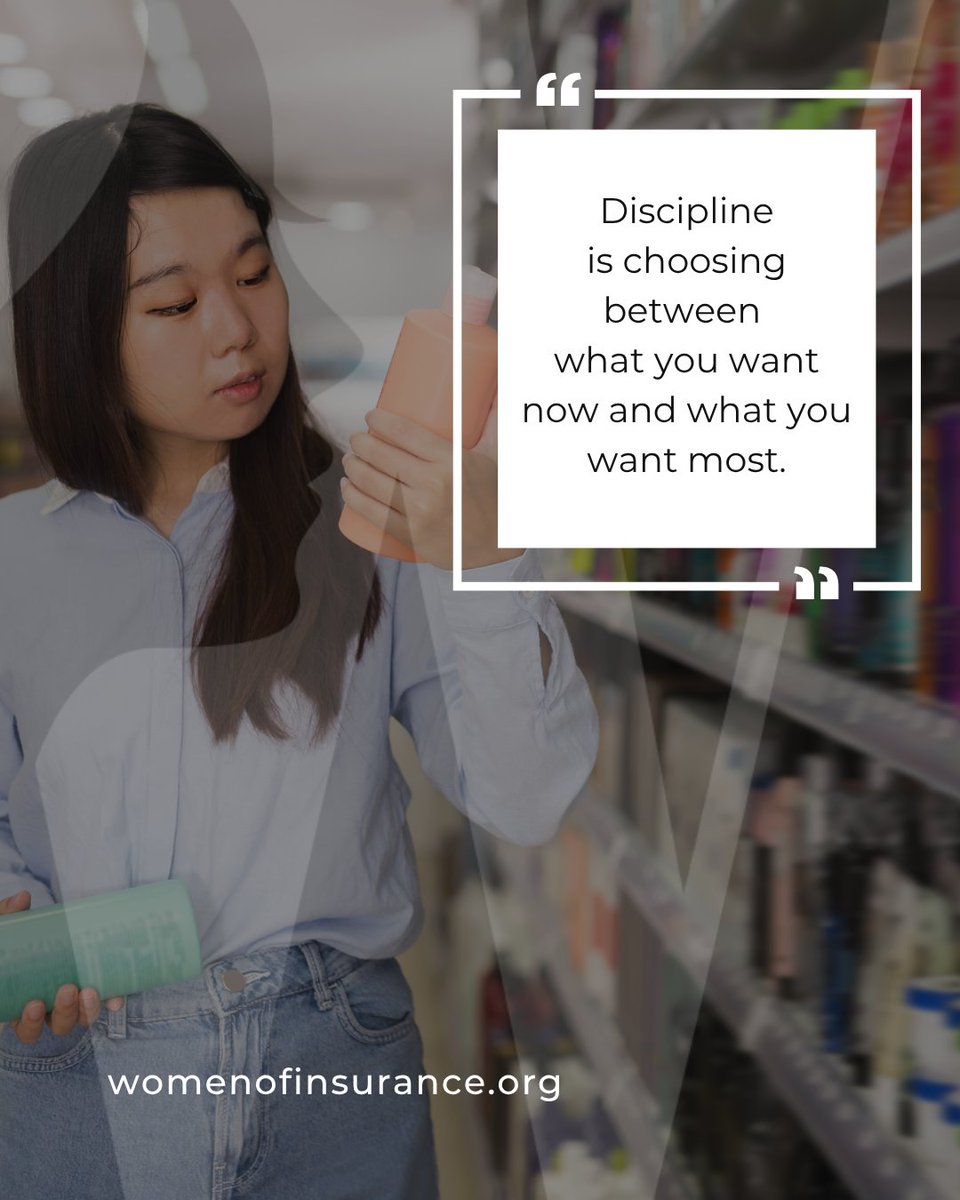 wmnofinsurance's tweet photo. Discipline isn’t about sacrifice — it’s about choosing your future. Every decision you make today shapes the life you’ll enjoy tomorrow.
Pause before your next choice: ask yourself, “Is this what I want now, or what I want most?
#womenofinsurance #womenempoweringwomen https://t.co/rKNHhn38uV