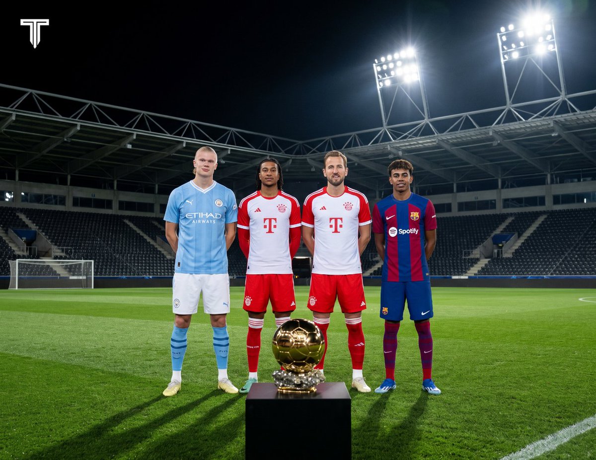 TouchlineX's tweet photo. 🚨 𝗡𝗘𝗪: According to ESPN, the top 4 for the Ballon d'Or should include the following players:

• Erling Haaland
• Harry Kane
• Michael Olise
• Lamine Yamal https://t.co/uHfxOxsI6m