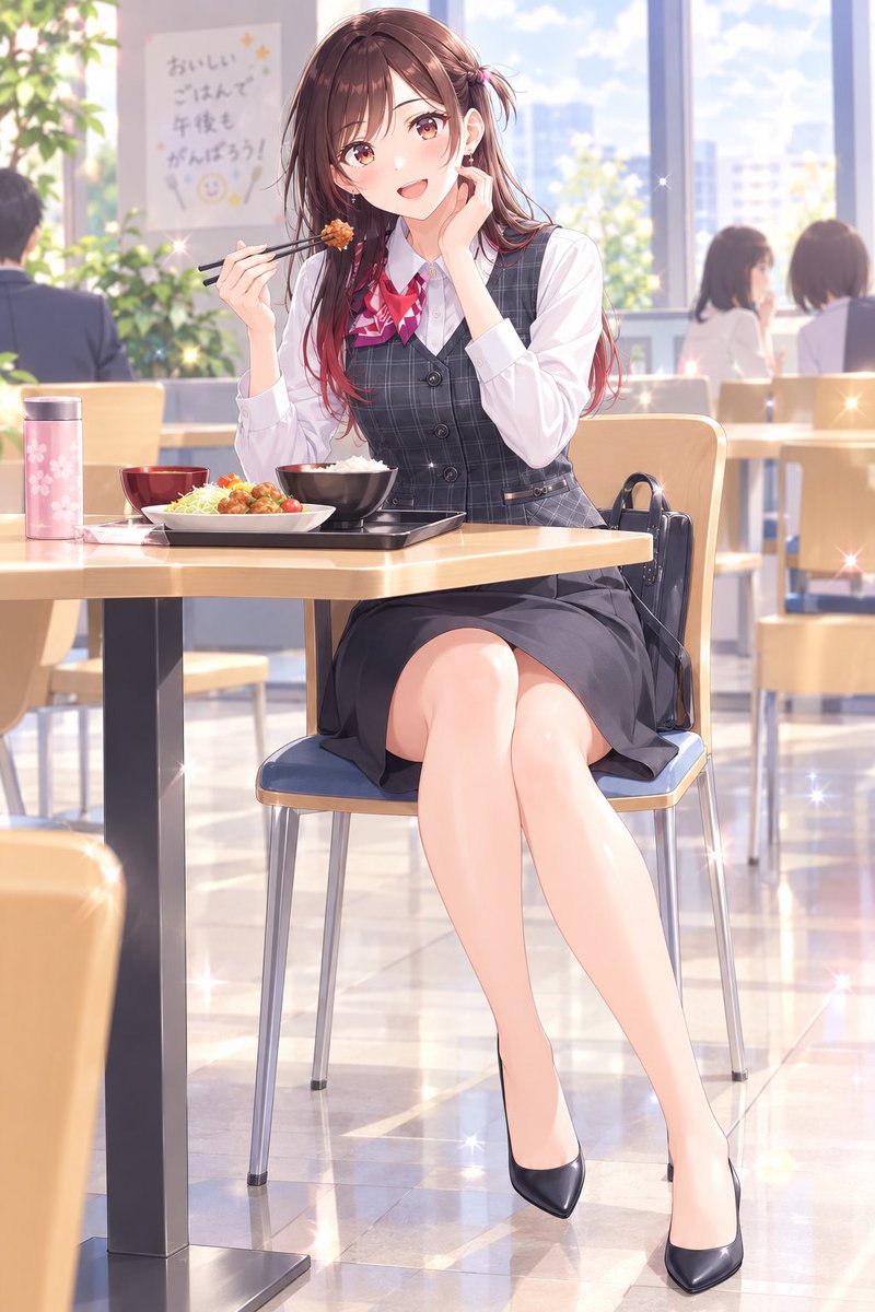 ko_AIedit's tweet photo. 「お疲れ様✨
ねぇ、よかったらお昼一緒に食べよ？🍱
午後からの仕事も、こうしてあなたと過ごせると頑張れる気がするんだ💕
私だって、あなたといる時間……結構好きなんだからね🩷」

#AIイラスト
#AIart
#水原千鶴
#一ノ瀬千鶴
#彼女お借りします
#かのかり https://t.co/5jzv7wwm9L