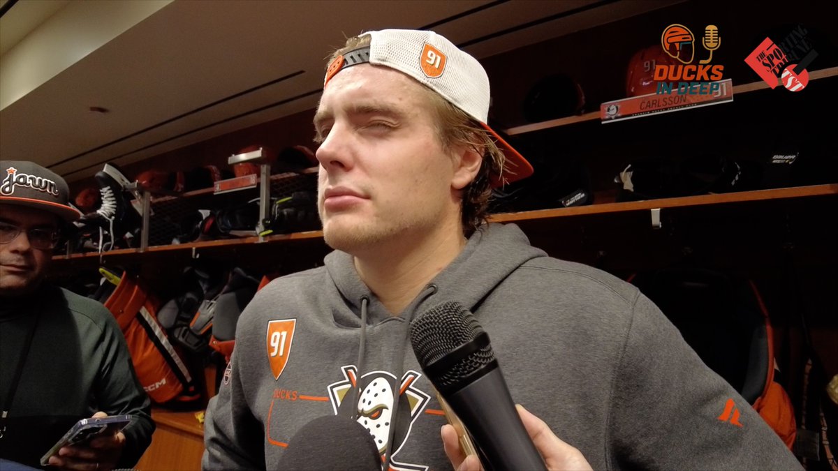 ZachCav's tweet photo. Leo Carlsson on defensive effort:

"Guys are offering their bodies... or... sacrificing maybe is the word? 😅"

@SportingTrib | #FlyTogether https://t.co/rRds2rgcfx