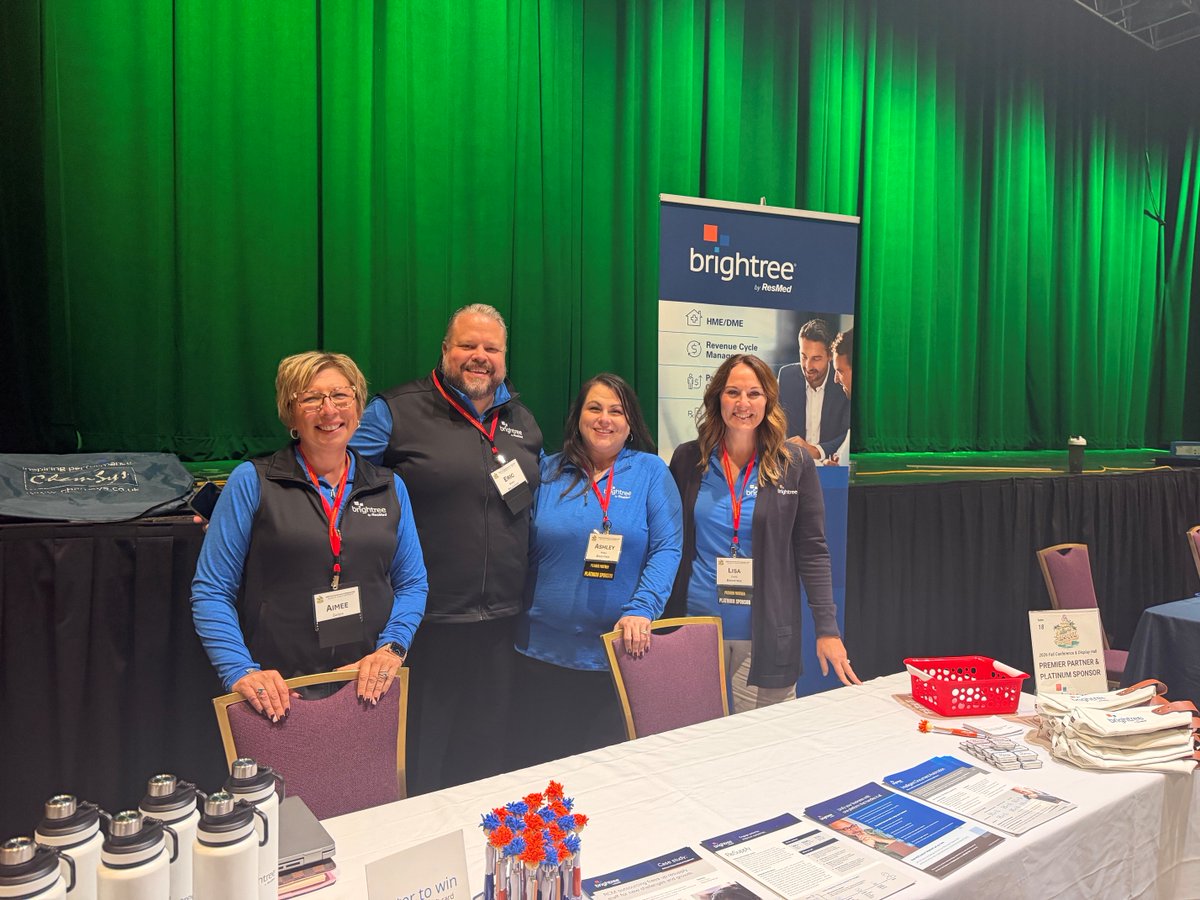 Brightree's tweet photo. Another great MAMES is in the books!

Thank you to everyone who connected with Lisa Ziehl, Ashley Mata, Aimee Swope, Eric Blear, and Doug Brandberg during this year’s Fall Conference &amp; Display Hall.

Until next time! 👋 https://t.co/FZ11dIQwG4